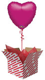 Metallic Fuchsia Heart Shaped Balloon